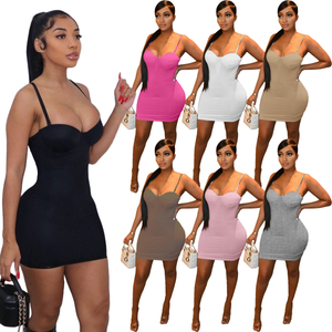 Summer Women's Sexy Short Halter High Waist Slim-fit Wrap Hip Dress