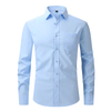 Fashion Business Stretch Slim Long Sleeve Men's Shirt Wholesale Supply