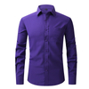 Fashion Business Stretch Slim Long Sleeve Men's Shirt Wholesale Supply