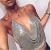 New Sequins Suspenders Parties Music Festival Metal Vest Top for Ladies