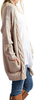 Women's Loose Open Front Long Sleeve Chunky Knit Cable Cardigans Sweater with Pockets