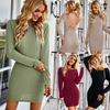 Mini Knitted Backless Casual Dress